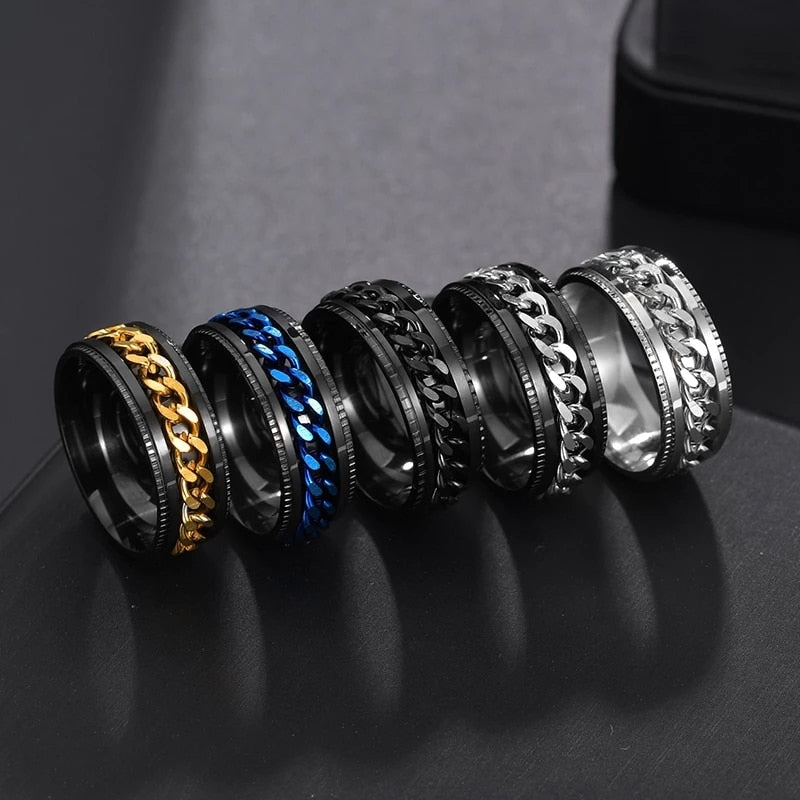 Cool Stainless Steel Rotatable Ring High Quality Spinner Chain
