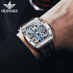 Cool Watch for Men Automatic Skeleton Silicone Strap Sapphire Crystal  Waterproof