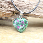 Natural Agates Turquoises Quartz Heart Shape Pendant Crystal Amethysts Healing Gemstone Necklace Charm