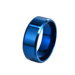 8mm Matt Stainless Steel and Titanium Ring -  Eloquently Simple - Four color to choose from