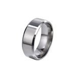 8mm Matt Stainless Steel and Titanium Ring -  Eloquently Simple - Four color to choose from