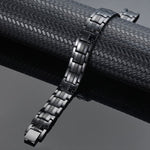 100% Pure Titanium Magnetic Black Chain Bracelet Hematite Health Energy Bracelet