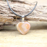 Natural Agates Turquoises Quartz Heart Shape Pendant Crystal Amethysts Healing Gemstone Necklace Charm