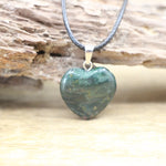 Natural Agates Turquoises Quartz Heart Shape Pendant Crystal Amethysts Healing Gemstone Necklace Charm