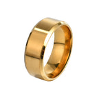 8mm Matt Stainless Steel and Titanium Ring -  Eloquently Simple - Four color to choose from