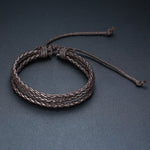 Super 4Pcs/ Set Braided Wrap Leather Bracelets