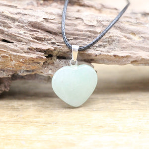 Natural Agates Turquoises Quartz Heart Shape Pendant Crystal Amethysts Healing Gemstone Necklace Charm