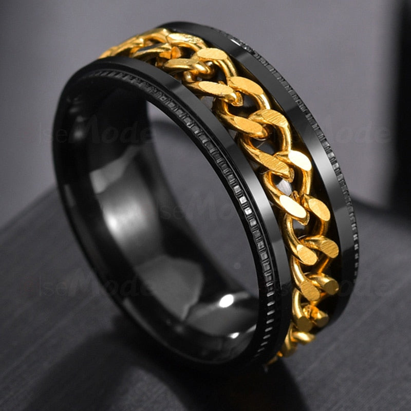 Cool Stainless Steel Rotatable Ring High Quality Spinner Chain