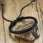 Super 4Pcs/ Set Braided Wrap Leather Bracelets