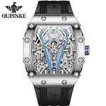 Cool Watch for Men Automatic Skeleton Silicone Strap Sapphire Crystal  Waterproof