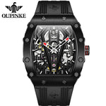 Cool Watch for Men Automatic Skeleton Silicone Strap Sapphire Crystal  Waterproof