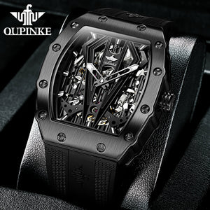 Cool Watch for Men Automatic Skeleton Silicone Strap Sapphire Crystal  Waterproof